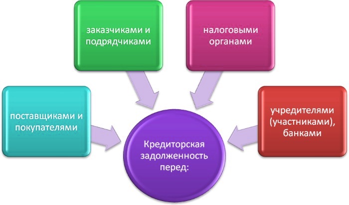 Классификация кредиторской задолженности схема